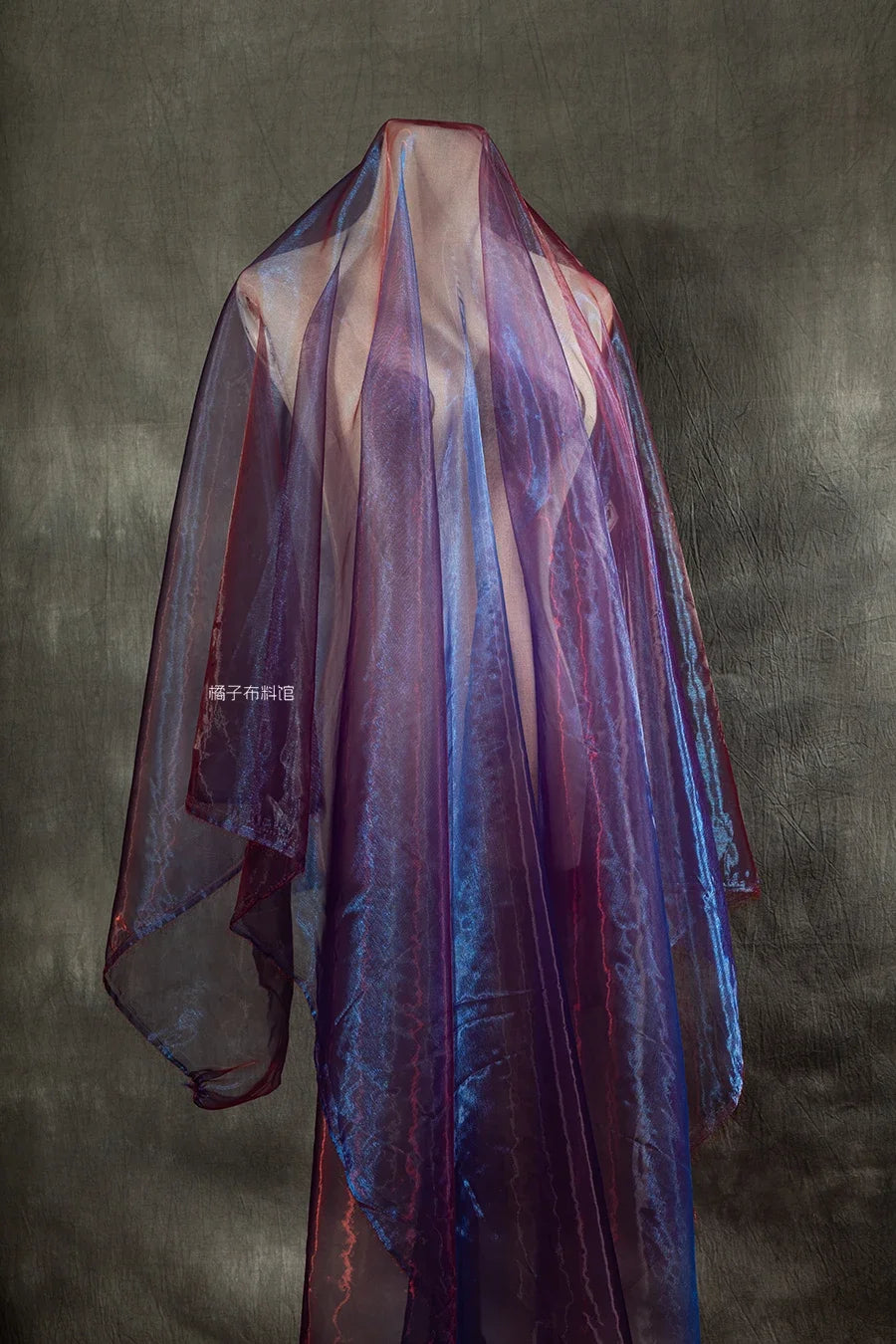 Iridescent Gradient Organza Mesh Fabric - Fairy Gold Sheer Material 150cm