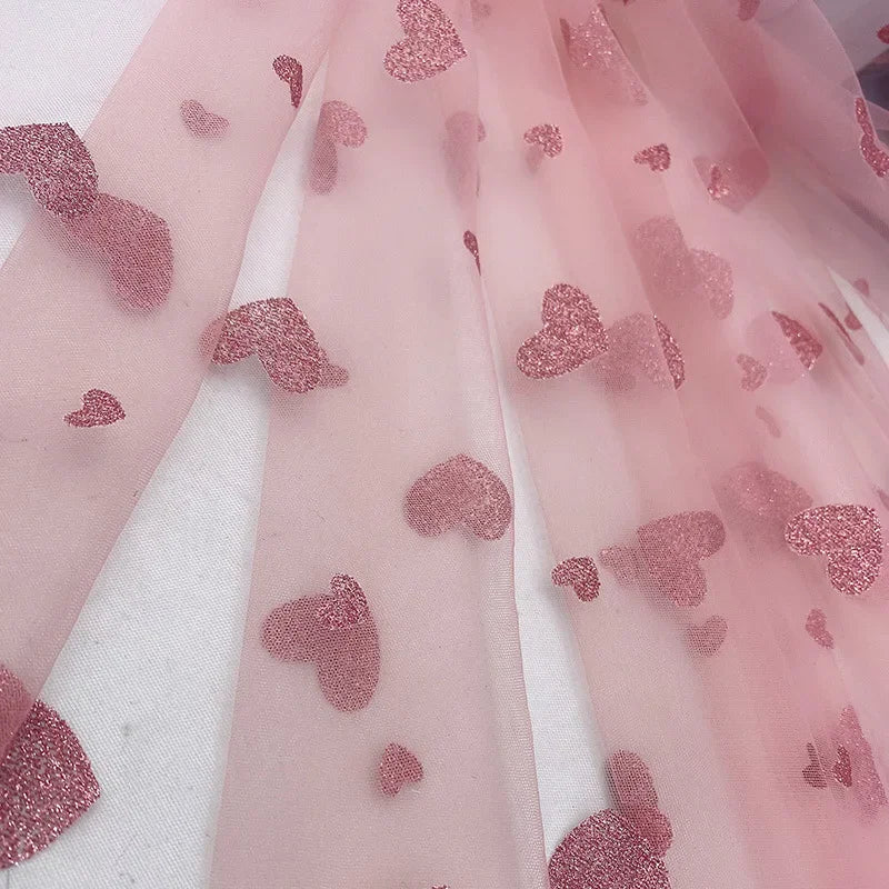 Love Floral Puff Dress Mesh Gauze - Women's Clothing & Evening Dress - fabric photo 1