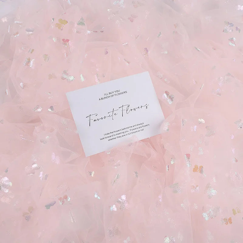 قماش شبكي ملون على شكل فراشة مناسب لتزيين حفلات الزفاف وفساتين الشيفون والتنانير والإكسسوارات وما إلى ذلك