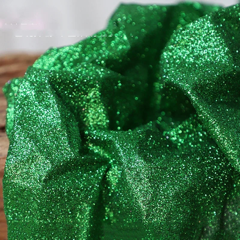 أزرق فضي ختم ساخن ترتر ذهبي ضوء متلألئ عاكس مرونة محبوك ملابس زفاف مصمم القماش