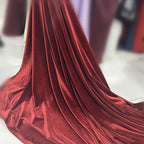 قماش مخملي عالي الجودة، قماش مخملي أحمر غامق، فساتين سهرة دافئة، ديكورات خلفية للمهرجانات، قماش ستائر