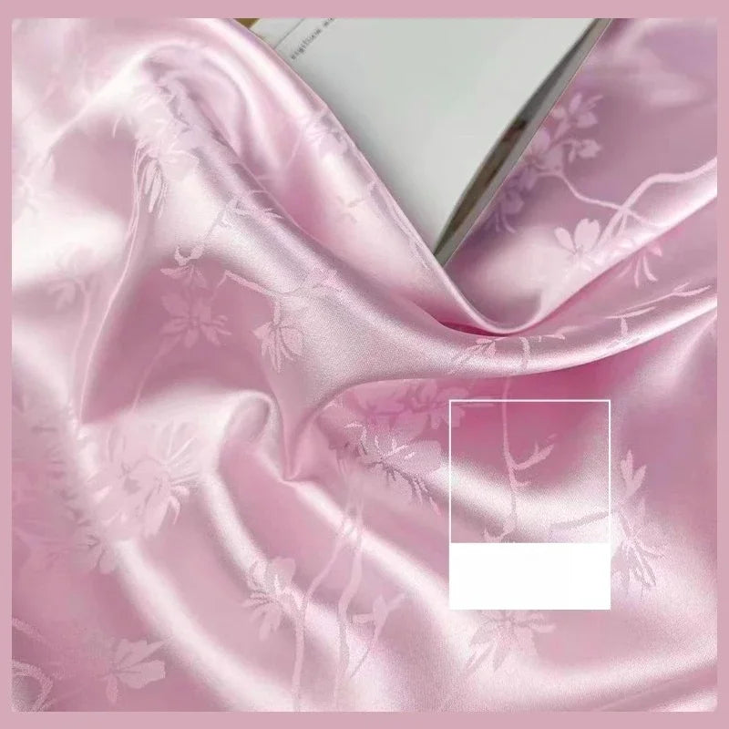 Tela de satén de imitación de acetato jacquard suave para coser cheongsam, camisas, pantalones, juego de cama de cuatro piezas, embalaje, bricolaje.