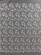 New 3D three-dimensional flower nail bead sequin embroidery fabric sewing wedding dress bridesmaid dress lace fabric