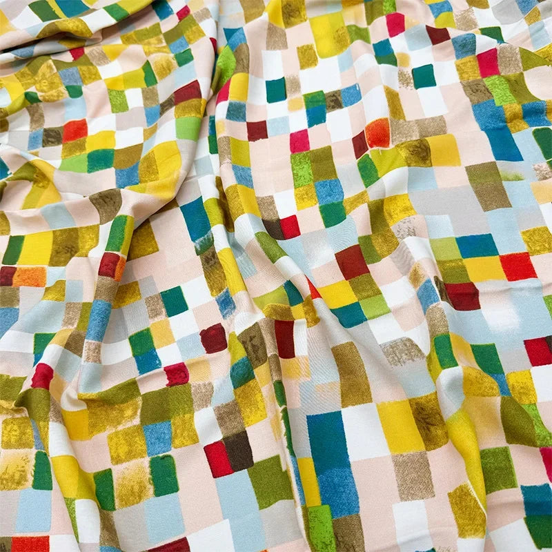 قماش قطني كتان مطبوع بنمط زهور فنية مرسومة بالزيت لخياطة غطاء الطاولة والستائر والديكور الداخلي