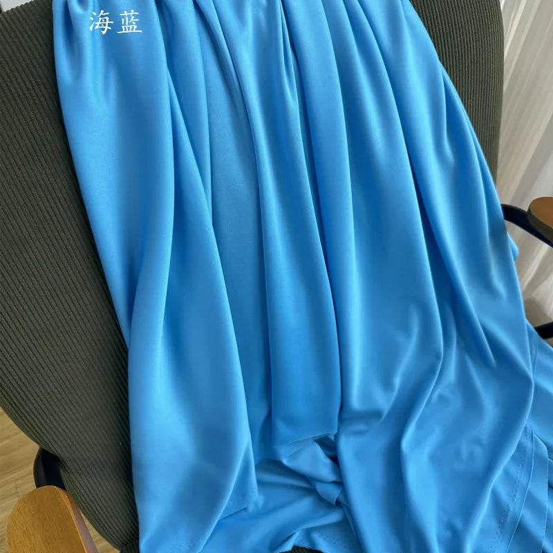 Orange Yellow Gold Coffee Milk Silk Stretch Fabric Roll Width 150cm for Wedding Home Decor Backdrop Drape Goblet Garment