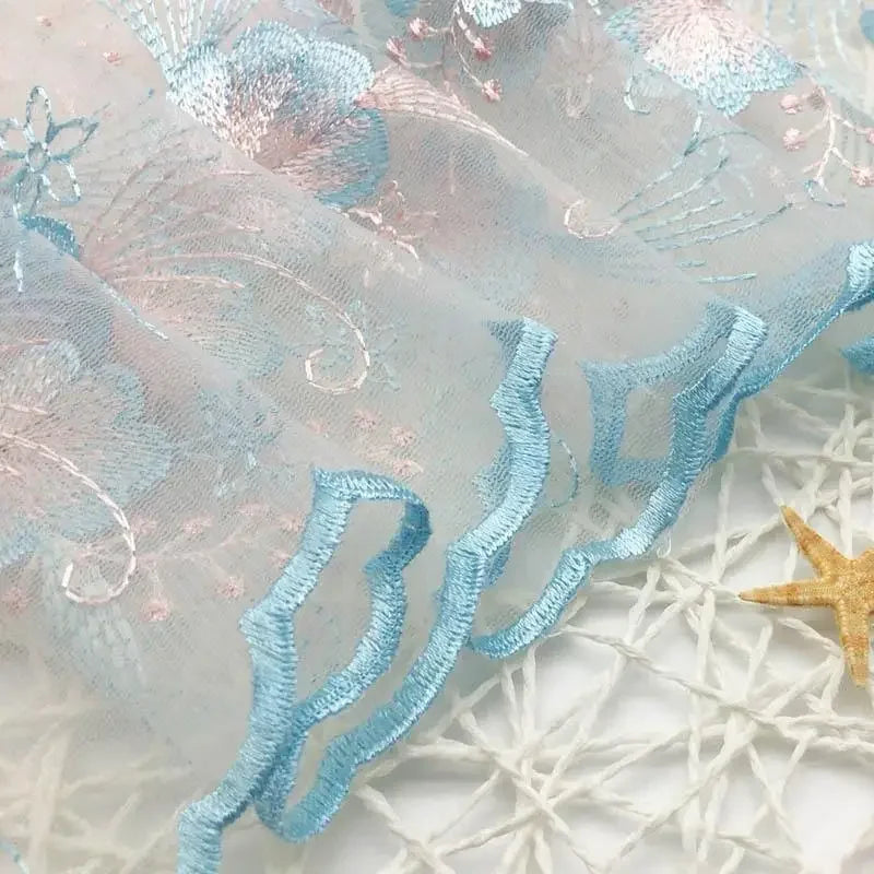 Tela de malla de encaje bordada con flores en 3D para vestidos de novia, Hanfu, cheongsam, bolsos de ropa para niños, proyectos de moda artesanales DIY