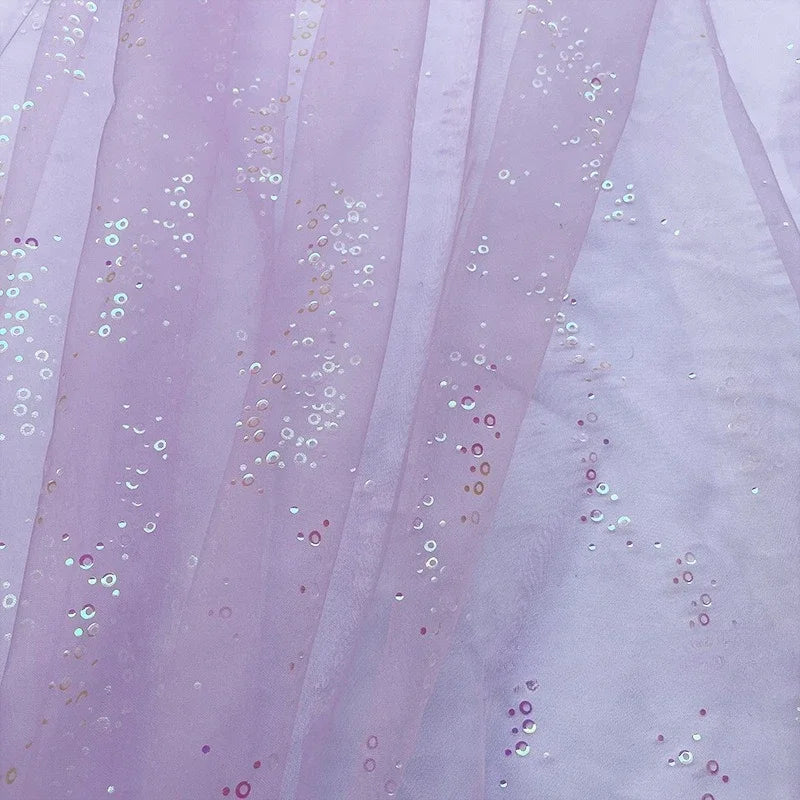 Mesh Fabric With Fish-scale Pattern And Color Net Fabric Used For DIY Children's Princess Dress Headwear For Holidays Activities