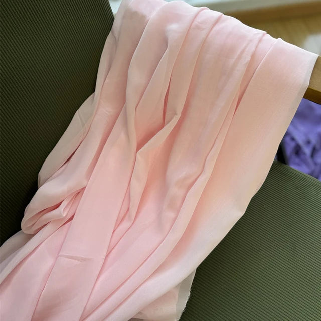 قماش شيفون للفساتين والتنانير والقمصان والملابس والديكورات ومشاريع الخياطة اليدوية، باللون الوردي والأرجواني