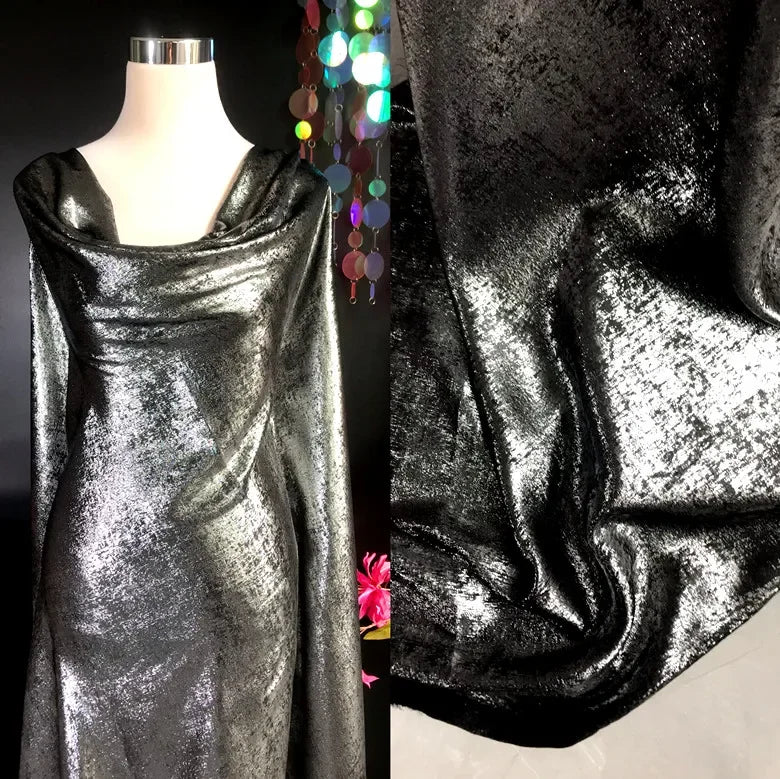 Minimum purchase: 100 meters soft special bronzing fabric metallic bronzing flash dress performance wear fashion