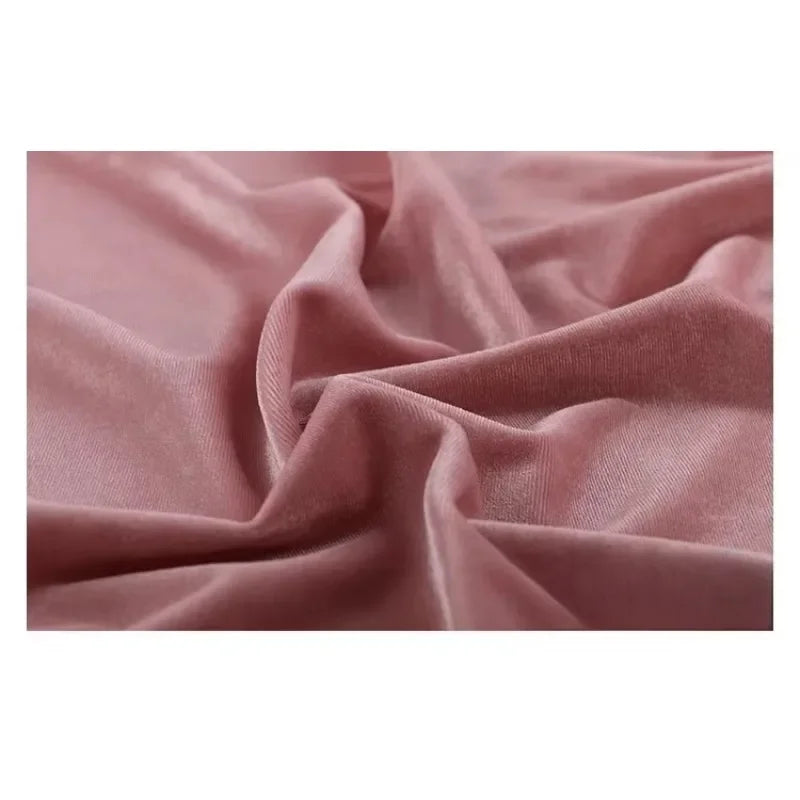 High Quality Velvet Solid Color Elastic Fabric - Luxurious Material 150cm