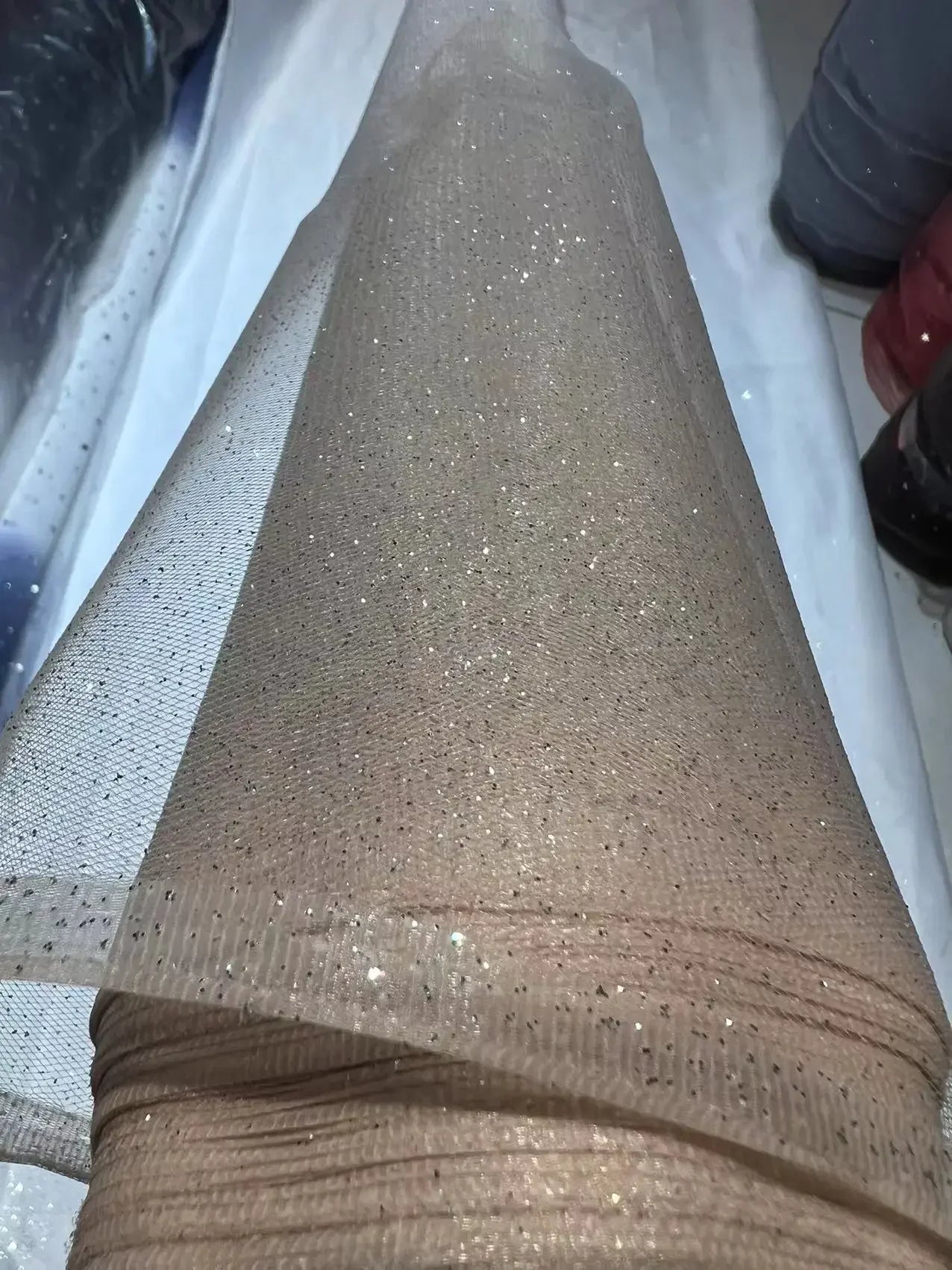 Solid Color Soft Mesh Powder Spraying Gold Sewing Headband Fluffy Skirt Evening Dress DIY Scene Decoration Mesh