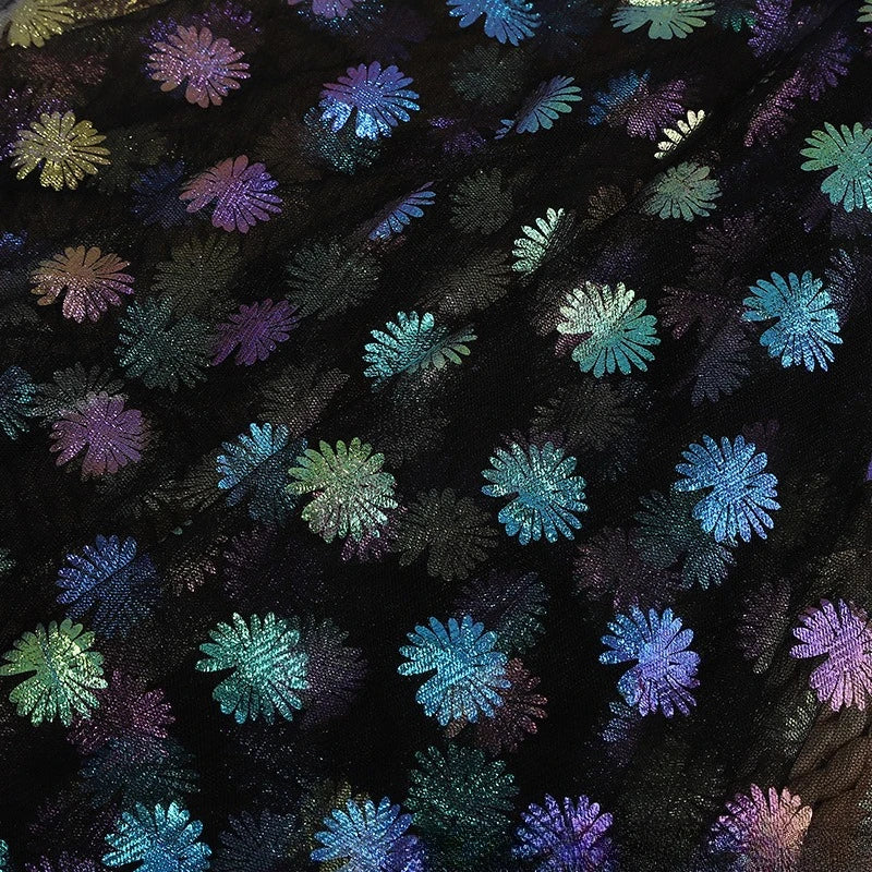 Iridescent Daisy Soft Mesh - Children's Dress & Headwear Fabric
