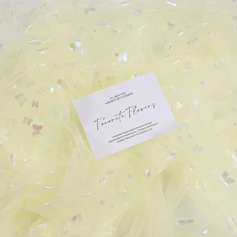 قماش شبكي ملون على شكل فراشة مناسب لتزيين حفلات الزفاف وفساتين الشيفون والتنانير والإكسسوارات وما إلى ذلك