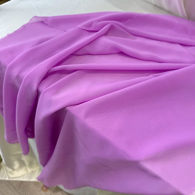 قماش شيفون للفساتين والتنانير والقمصان والملابس والديكورات ومشاريع الخياطة اليدوية، باللون الوردي والأرجواني