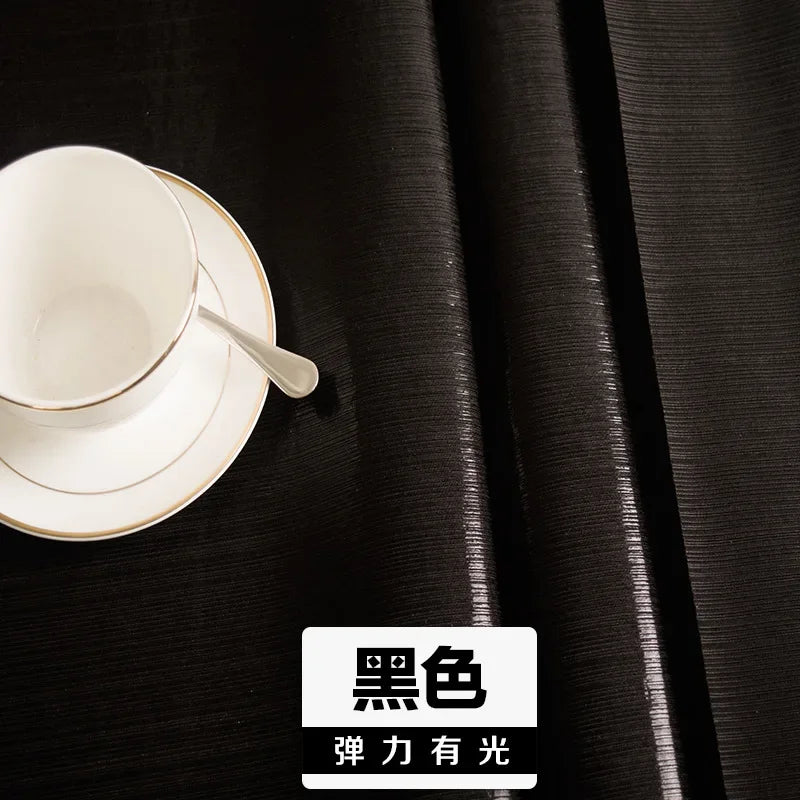 قماش مطاطي محبوك مجعد لامع بخطوط ذهبية وفضية لامعة مناسب لفستان زفاف ضيق وأزياء راقية