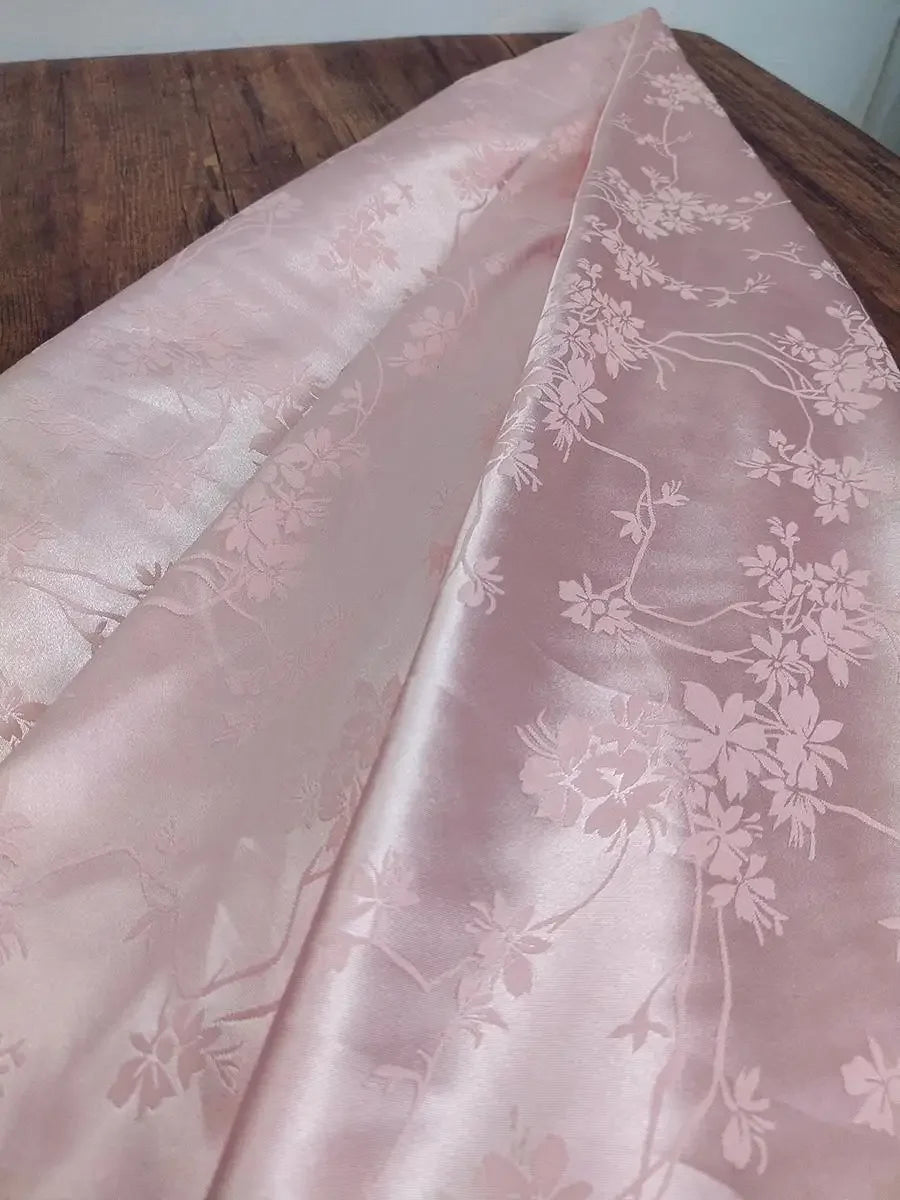 قماش أسيتات ساتان حرير جاكار - خامة فستان أنيقة 150 سم