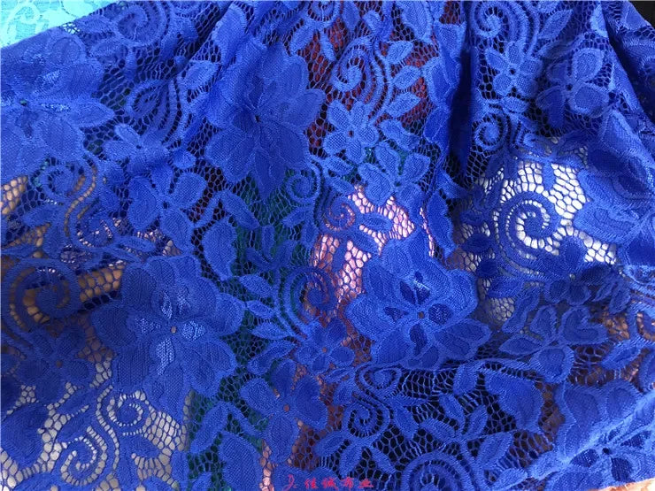 قماش دانتيل مطاطي برتقالي فلوري شفاف شبكي مع تطريز وردي للفساتين وملابس الأداء قماش شبكي شفاف زهري