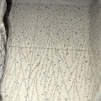 Silver Sequin Beaded Tulle - Evening Dress Bridal Veil Party Decor Fabric