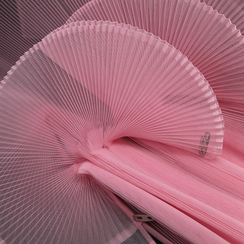 Hard mesh, large organ, hundred pleats, small pleats, fabric design, wedding decoration, space decoration, stage designer