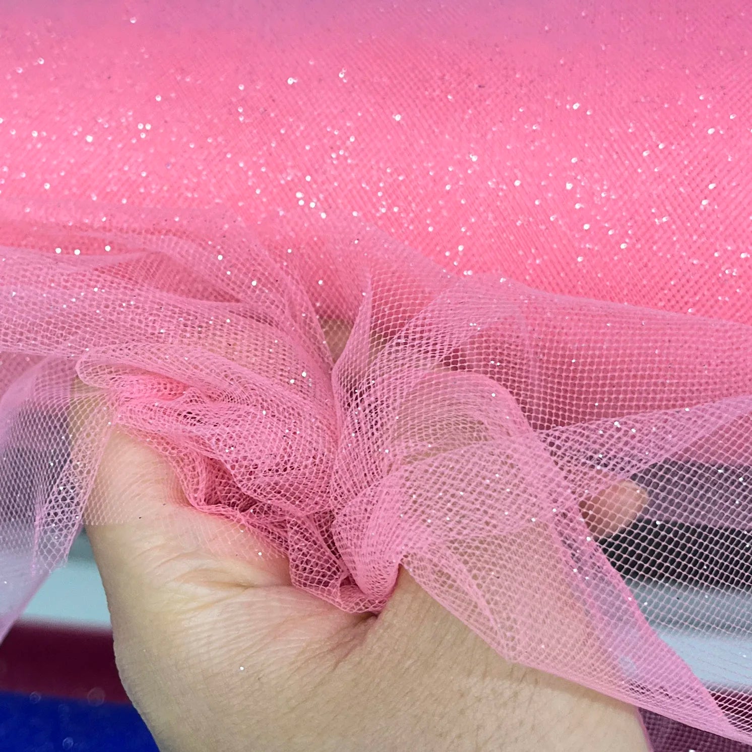 Blue Red Sequin Tulle - Sparkling for Wedding Veils & Children's Dresses