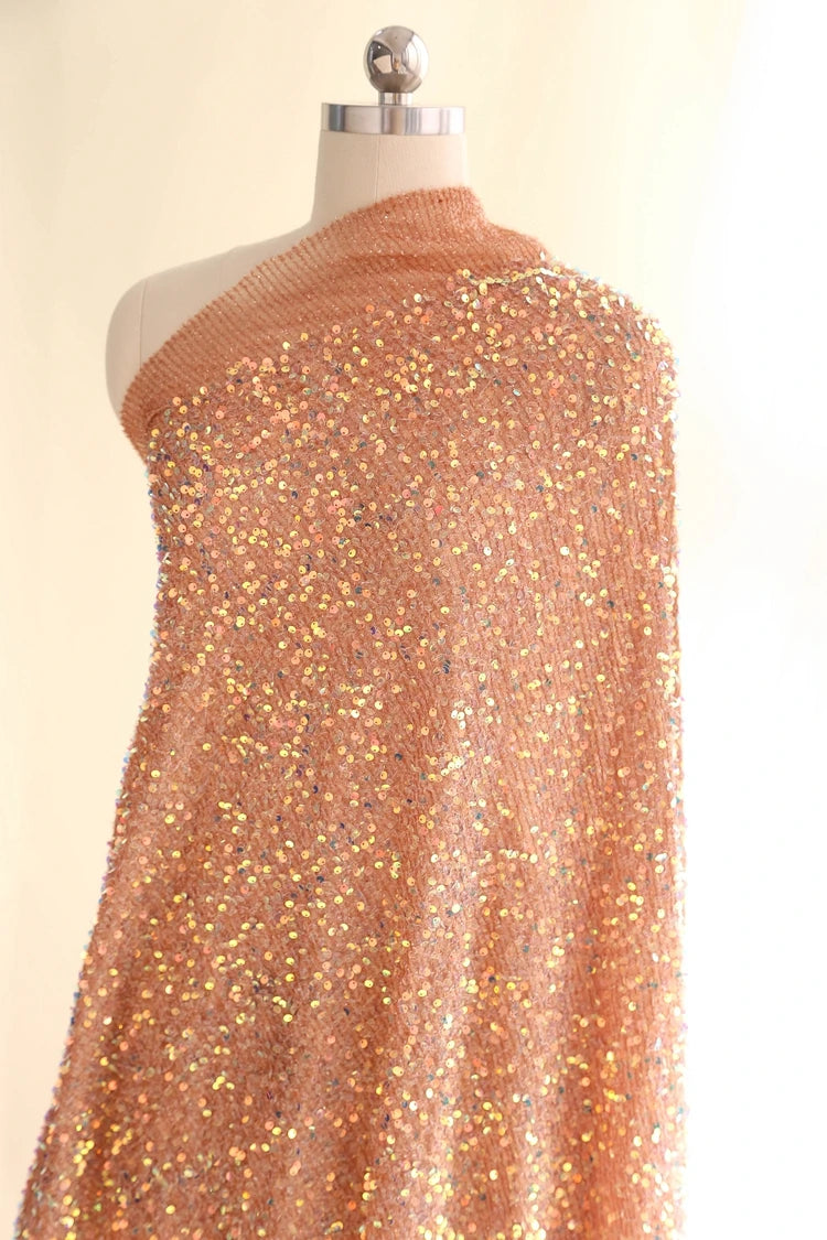 Colorful sequins, embroidered lace fabric, clothing accessories, dresses, children's clothing design, DIY handmade materials