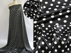 Polka Dot Printed Satin - Smooth for Dresses & Accessories — fabric photo 5
