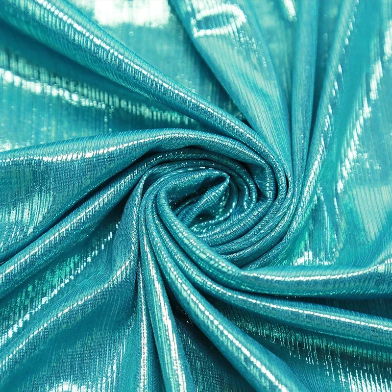 قماش مرن مخطط بألوان قزحية بالليزر - مادة مرحلة الختم الساخن 135 سم