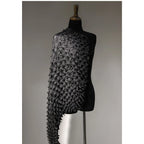 3D Thorn Texture Heavy Pleated Fabric - Avant-Garde Designer Material