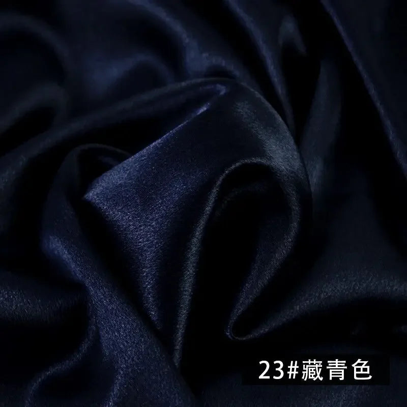 قماش ساتان كريستالي سميك لامع - مادة ستارة فستان بلون واحد