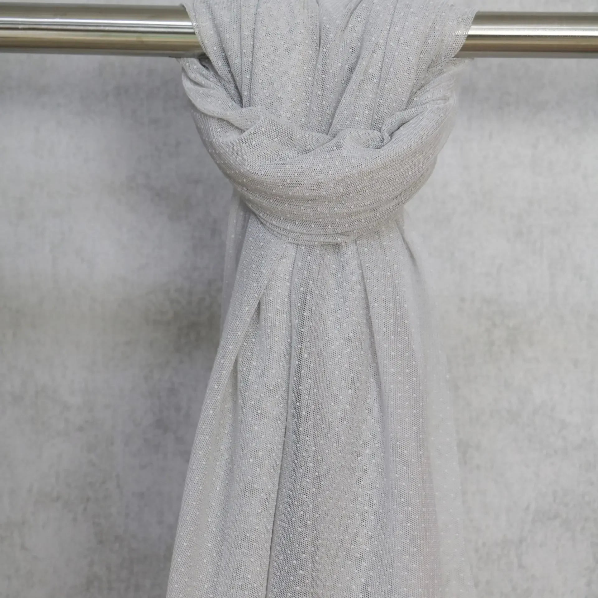 Polka Dot Mesh Organza Fabric - Refined Sheer Material