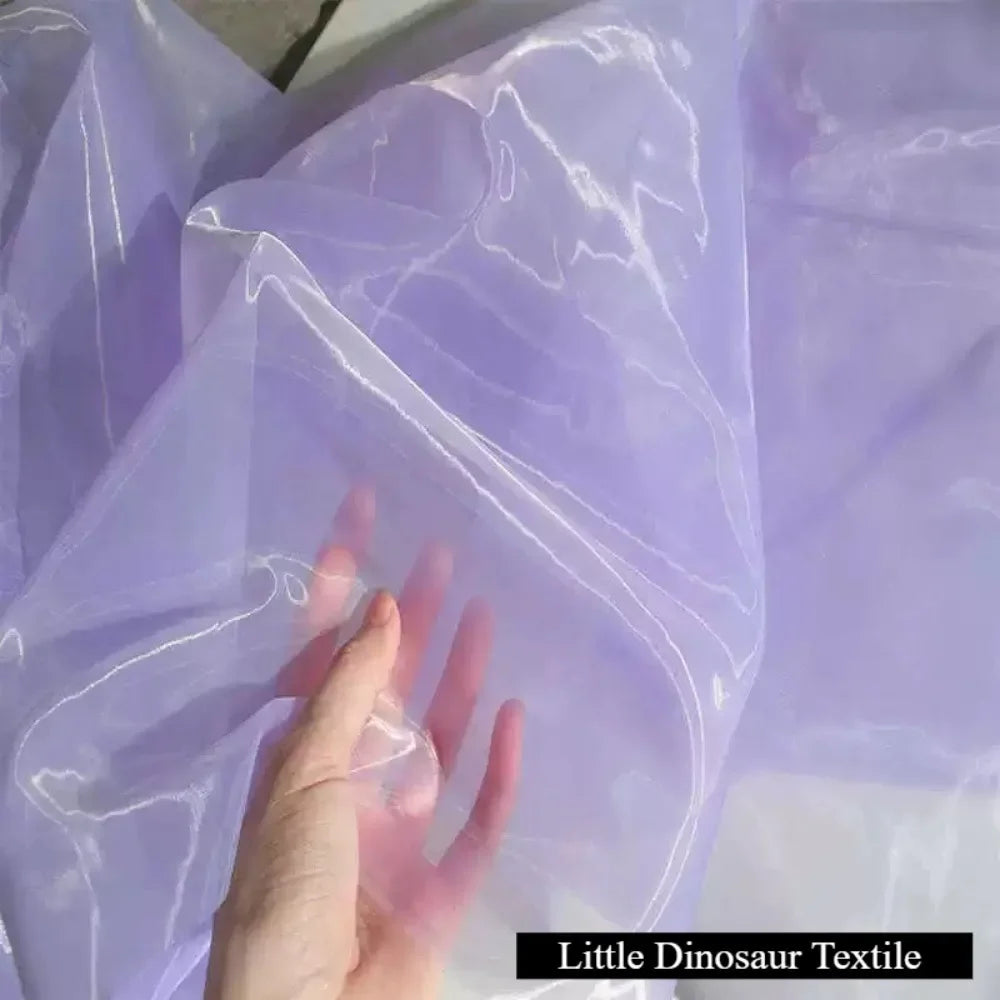 High-density Yarn Organza Fabric 5050 Matte Brocade Polyester Glass Yarn Dress Wedding Dress Women's Fabric Home Handmade