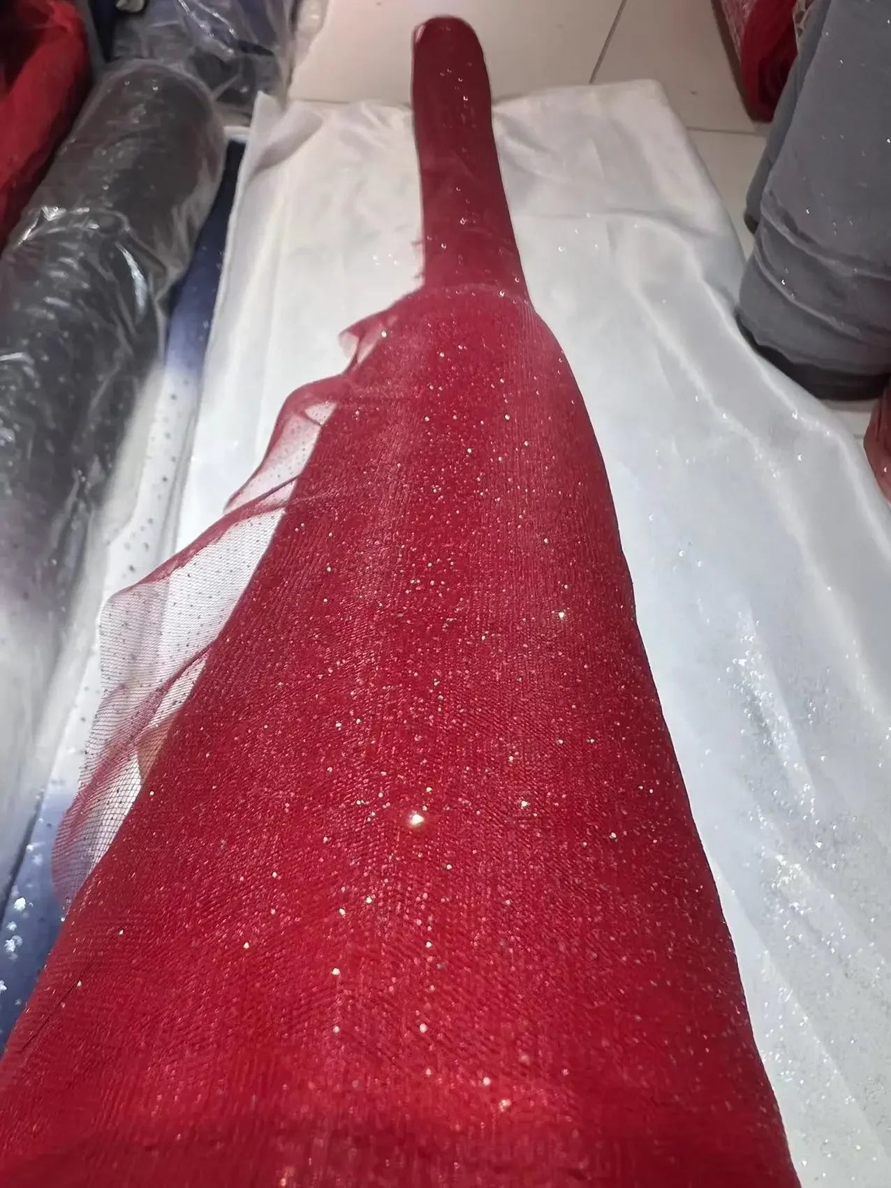 Solid Color Soft Mesh Powder Spraying Gold Sewing Headband Fluffy Skirt Evening Dress DIY Scene Decoration Mesh