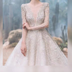 Double-Layer Laser Cut Butterfly Tulle Lace - Embroidered for Dancewear & Stage