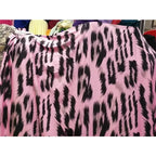 قماش حرير الحليب بطبعة جلد النمر الوردي الكبير مرن على جميع الجوانب، ناعم للغاية وغير شفاف، قماش مطبوع عليه فستان وتنورة طويلة وقبعة ووشاح وقميص