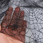 Halloween Metallic Mesh Fabric - Pumpkin Witch Skull for Stage Costumes