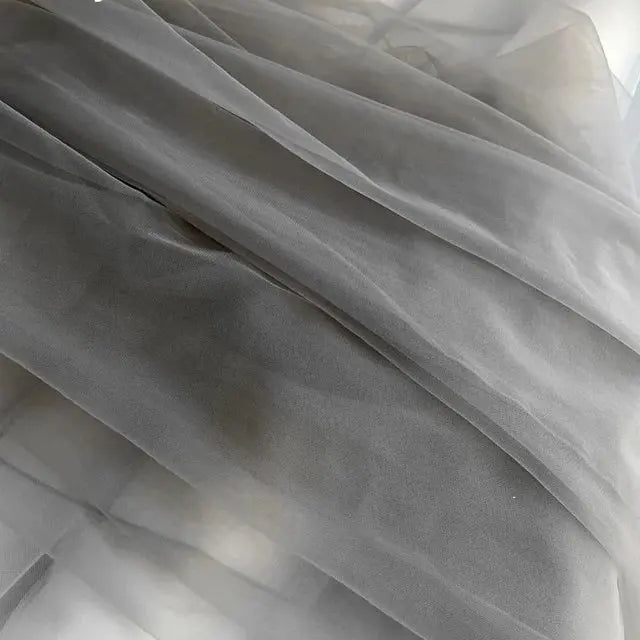 Tela de malla de gasa ligera con efecto niebla, hilo de tul azul suave, velo de fondo DIY, vestido de novia, tul de hadas, material de decoración nupcial