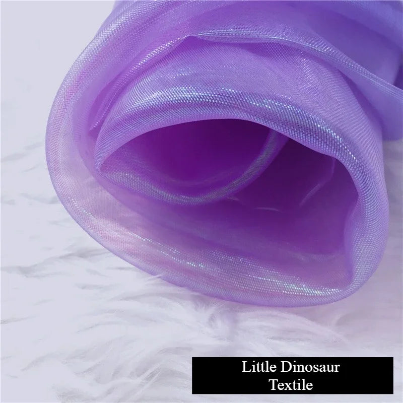 شبكة سيمفونية مشفرة، خيوط زجاجية، نسيج مسطح ملون، خيوط حرير لامعة، ملابس، ديكورات زفاف، ملابس أطفال، قماش زفاف