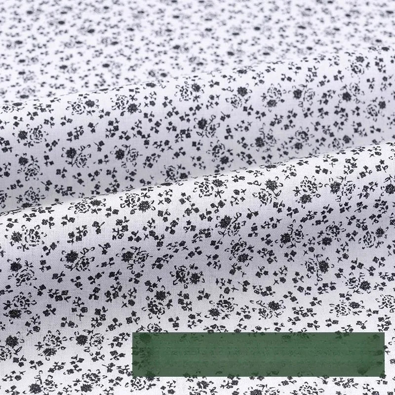 Tela rústica de algodón con pequeñas flores - Material para manualidades de ropa de bebé (160 cm)