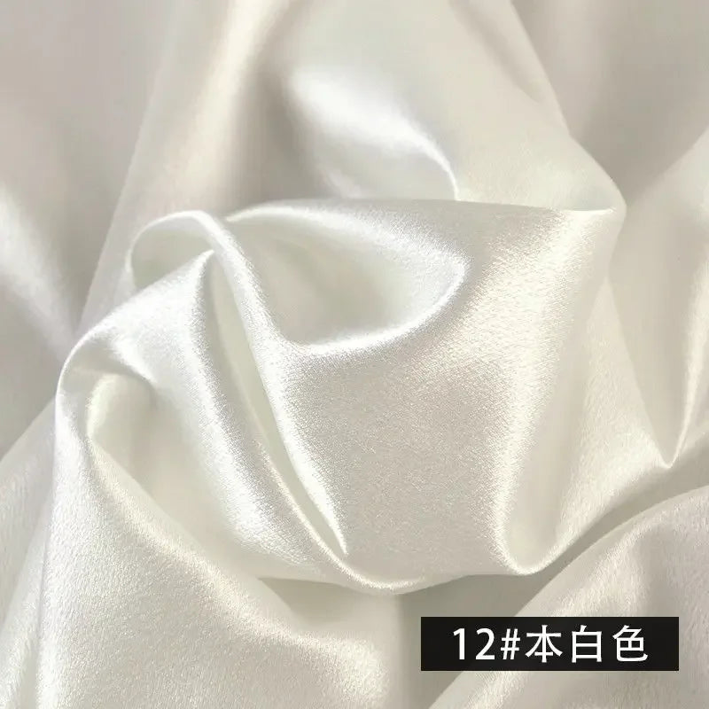 قماش ساتان كريستالي سميك لامع - مادة ستارة فستان بلون واحد