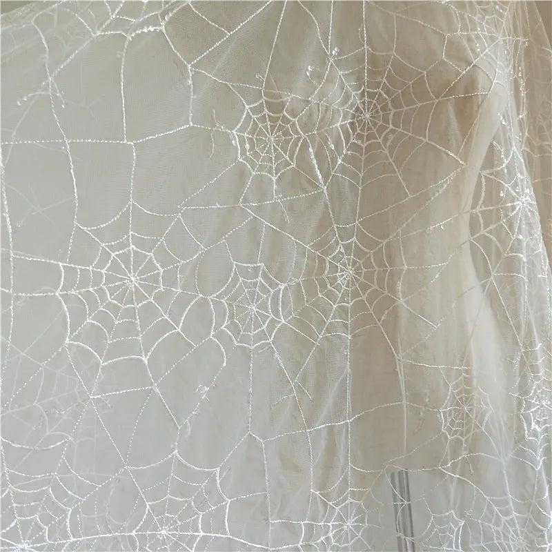 Creative Spider Web Sequin Lace - Wedding & Stage Performance Fabric