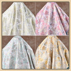 Tejido jacquard de satén ligero con flores de doble cara para prendas creativas de estilo retro y prendas de lujo.