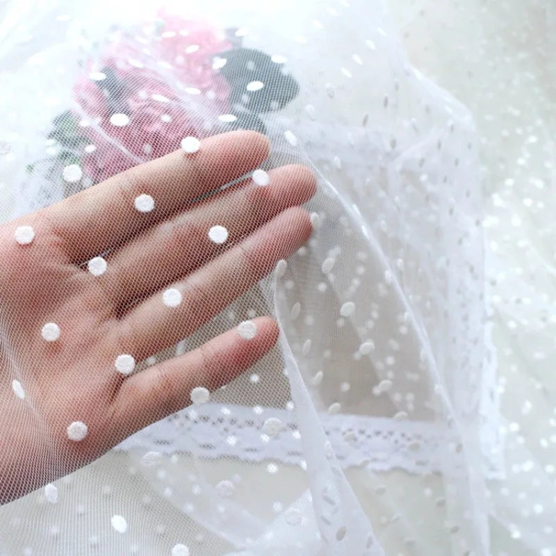 Bridal Veil Mesh Round Dot Wave Dot Headband Material Fluffy Skirt Fabric Top Hat Veil For Weddings And Special Occasions