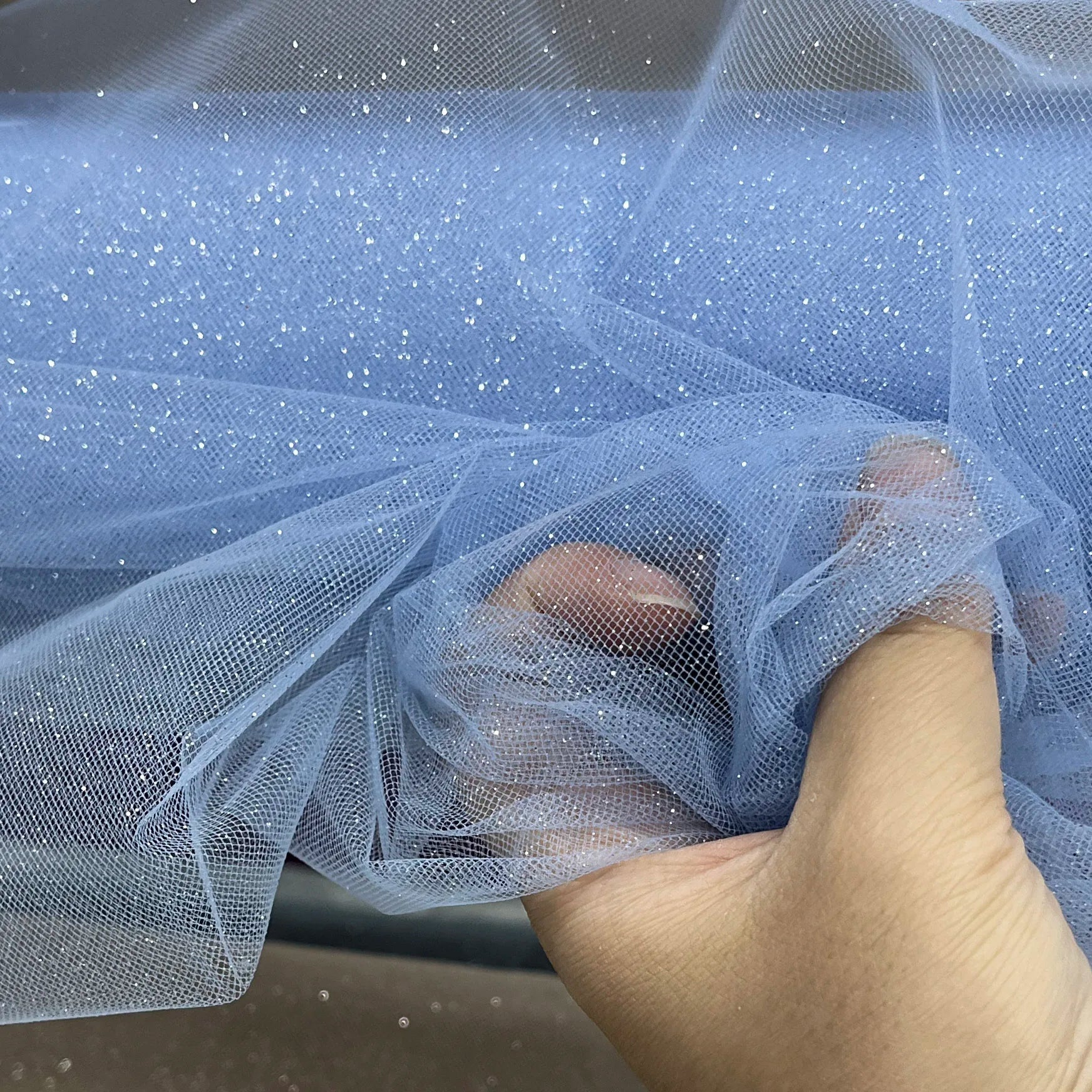 Blue Red Sequin Tulle - Sparkling for Wedding Veils & Children's Dresses