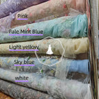 Tela de encaje bordado floral 3D de lujo con cuentas y lentejuelas para vestido de novia o de noche.