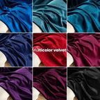 Solid Velvet Fabric - Glossy Four-Sided Elastic Material 160cm