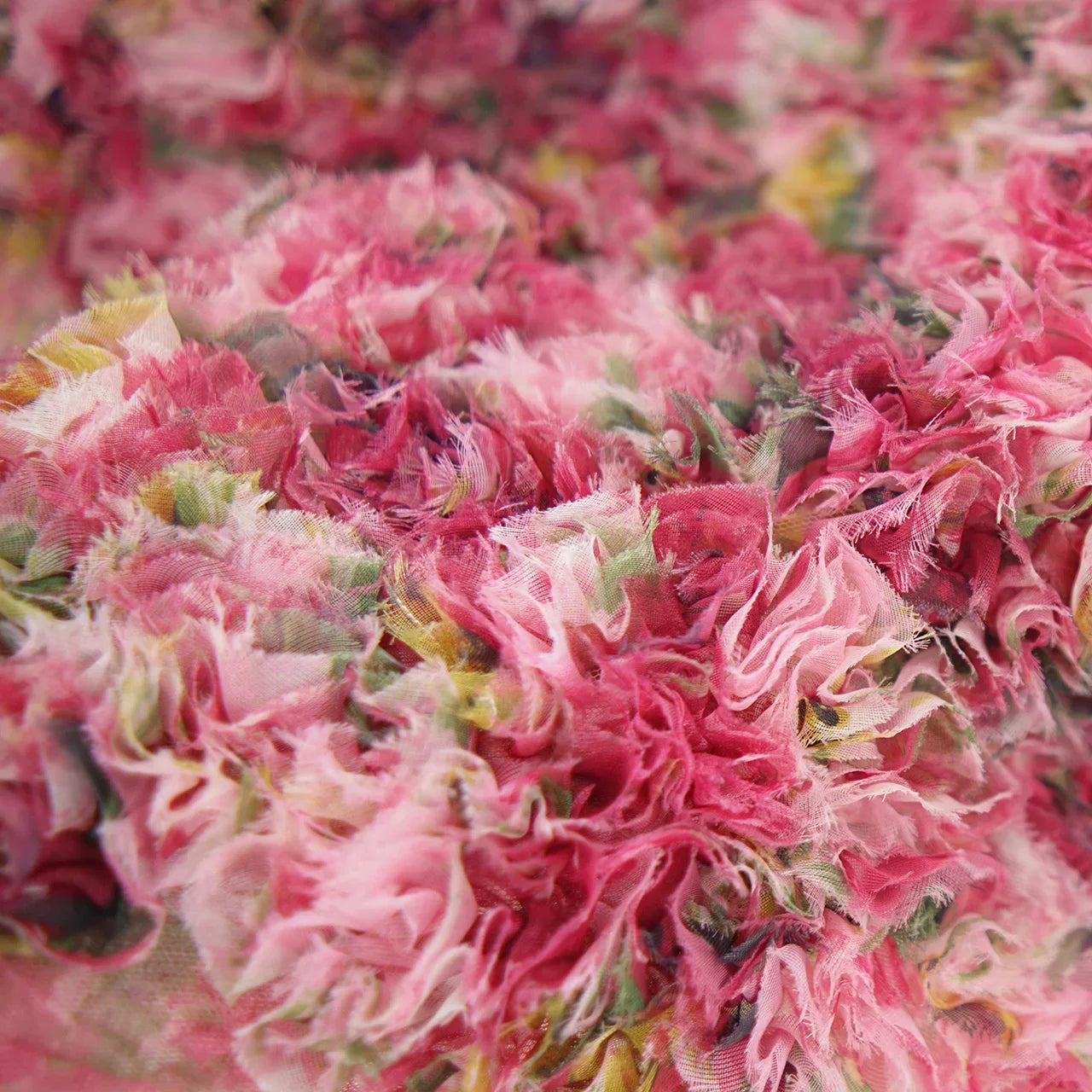 Three Dimensional Floral Mesh Fabric Layered Petal Tulle Fabric For Dress Gown Handmade Craft DIY Stage Performance Decoration