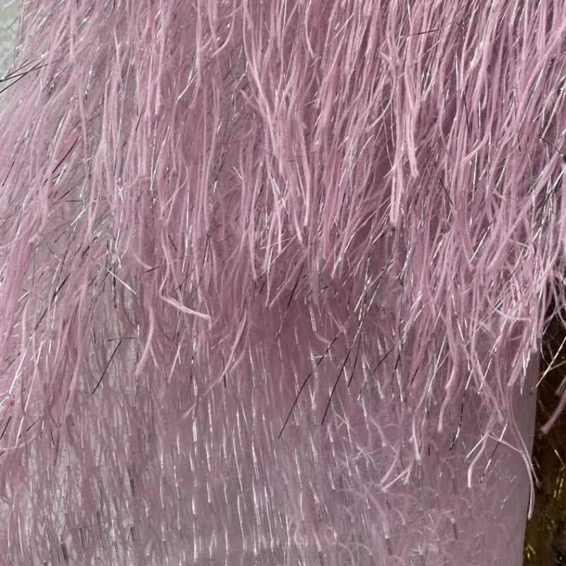 Lurex Feather Fringe Yarn - Sparkly for Performance Gowns & DIY