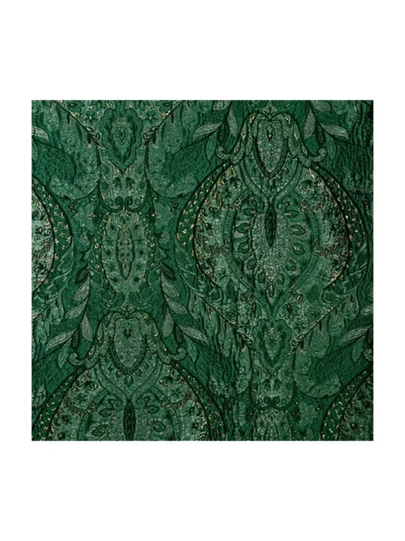 Tela jacquard con textura tridimensional de seda brillante estilo palacio, ideal para coser ropa, fundas de almohada y textiles para el hogar.
