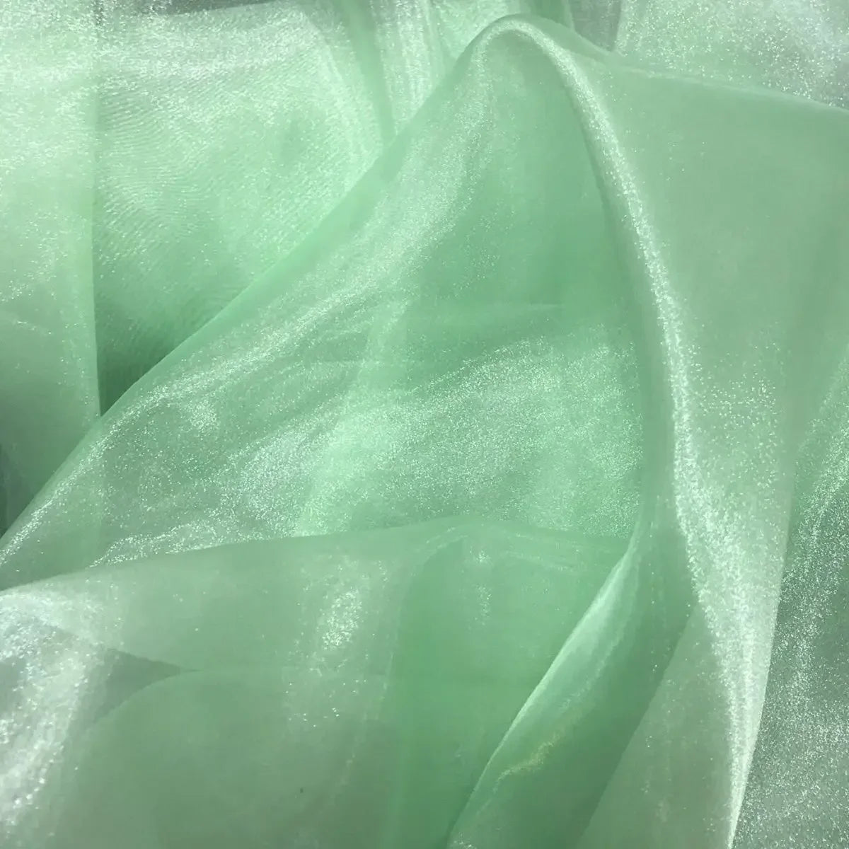 Crystal Organza Fabric - Stiff Sheer Mesh Wedding Dress Material 145cm