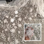 أغصان عالية الجودة، أوراق، بتلات، خرز مطرز، ترتر، دانتيل، قماش، طرحة زفاف، هدايا، ملابس، خيوط زخرفية يدوية الصنع